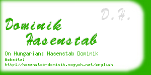 dominik hasenstab business card